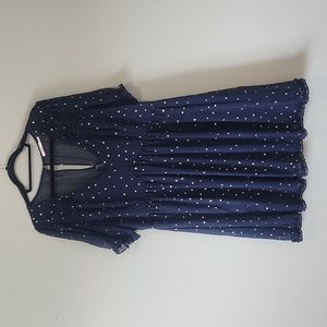 Francesca's Collections Mi Ami Jamie Foil Star Mini Dress, Size 1X, Like New